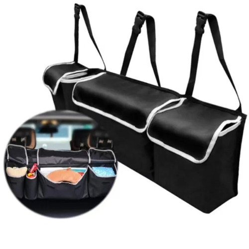 SUV Car Boot Organiser with 4 Pockets SUV Car Trunk Organizer Backseat Storage Bag Hanging Organizer for SUV Truck MPV with Multi Pockets Durable Seat Back Organizer