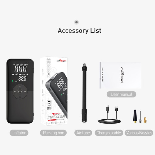 Air Compressor Tyre Inflator Rechargeable Air Pump Tire Inflator Portable Compressor Digital Cordless Car Tyre Inflator For Bicycle Balls