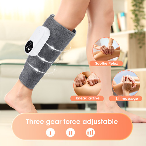 Air Pressure Leg Calf Massager Electric Airbag Leg Massager Rechargeable 3 Modes Air Compression Calf Massager Machine 360° Wrap Blood Circulation