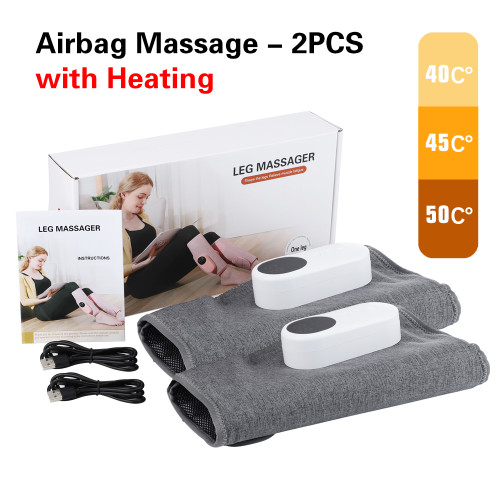 Air Pressure Leg Calf Massager Electric Airbag Leg Massager Rechargeable 3 Modes Air Compression Calf Massager Machine 360° Wrap Blood Circulation