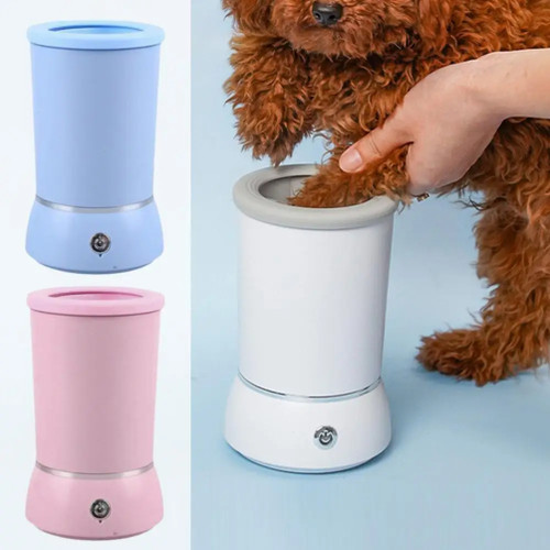 Electric Dog Paw Washer Cleaner Portable Dog Paw Washer Automatic Pet Paw Cleaner Electric Paw Massager USB Rechargeable Designed for Small to Medium Dogs Cats