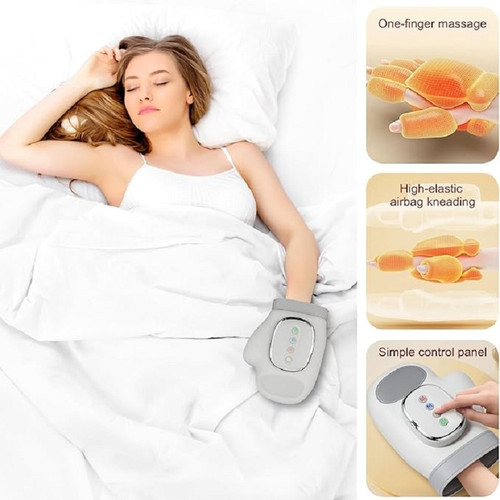 Hand Massager with Vibration and Heat Cordless Hand Massager with Heat and Compression Electric Portable Wrist & Finger Massager 5-Level Adjustable Pressure Best Gift Air Compression