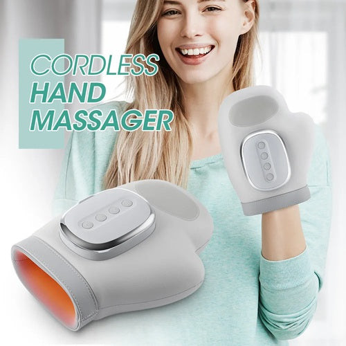 Hand Massager with Vibration and Heat Cordless Hand Massager with Heat and Compression Electric Portable Wrist & Finger Massager 5-Level Adjustable Pressure Best Gift Air Compression