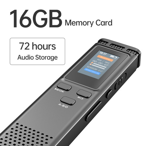 Dictaphone Voice Activated Recorder 64GB 16GB 8GB Digital Voice Recorder Voice Activated Audio Recording Noise Reduction with Playback MP3 Music Player 288hrs