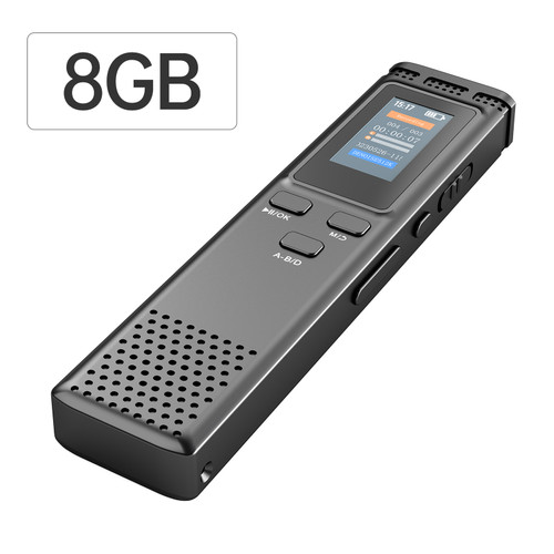Dictaphone Voice Activated Recorder 64GB 16GB 8GB Digital Voice Recorder Voice Activated Audio Recording Noise Reduction with Playback MP3 Music Player 288hrs