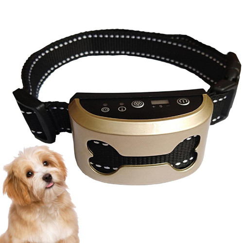 Anti-Bark Control Dog Collar Smart Dog Anti Bark Collar Ultrasonic Waterproof Auto Anti Humane Bark Collar Stop Dog Barking Rechargeable Shock/Safe Gps track