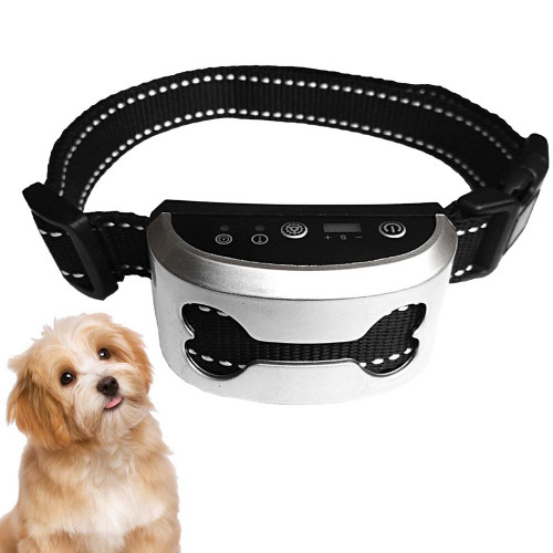 Anti-Bark Control Dog Collar Smart Dog Anti Bark Collar Ultrasonic Waterproof Auto Anti Humane Bark Collar Stop Dog Barking Rechargeable Shock/Safe Gps track