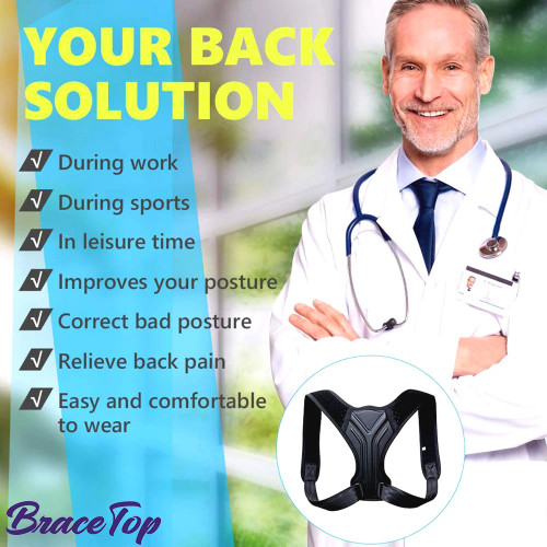 Back Shoulder Posture Corrector Belt Adjustable Back Shoulder Posture Corrector Belt Clavicle Spine Support Reshape Your Body Home Office Sport Upper Back Neck Brace