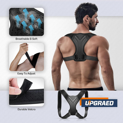 Back Shoulder Posture Corrector Belt Adjustable Back Shoulder Posture Corrector Belt Clavicle Spine Support Reshape Your Body Home Office Sport Upper Back Neck Brace