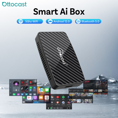 Car Ottocast Play2Video Pro for Cars OTTOCAST Play2 Video Pro Carplay Ai Box Wireless Android Auto Adapter Built in Youtube Netflix For VW Benz Ford 99% of Cars