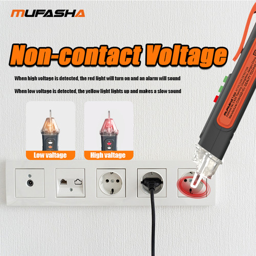 Non-Contact Voltage Detection Pen Non-Contact Voltage Detector Electrical Pen AC Voltage Tester Smart Breakpoint Finder 12-1000V