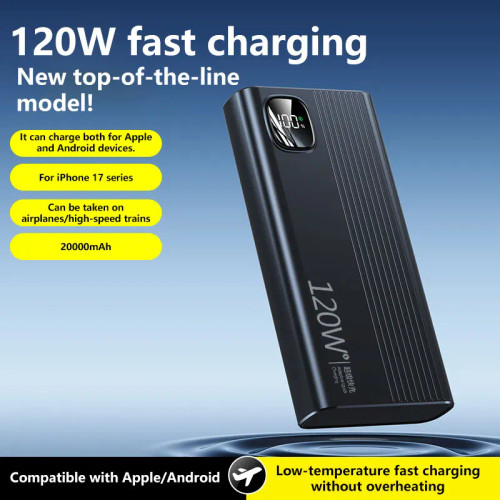 Power Bank 200000mAh Ultra-Thin Mobile Power Bank 120W Fast Charging Portable Compact Lightweight Power Bank For Xiaomi Iphone 17 Series