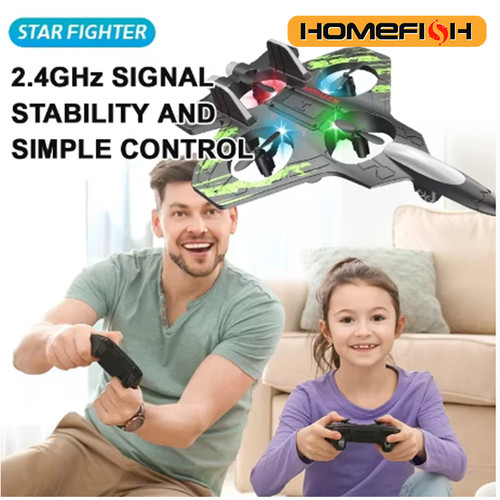 Remote Control Fighter Jet 2.4G remote control fighter electric foam glider stunt tumbling UAV hovering helicopter with LED lights aircraft model
