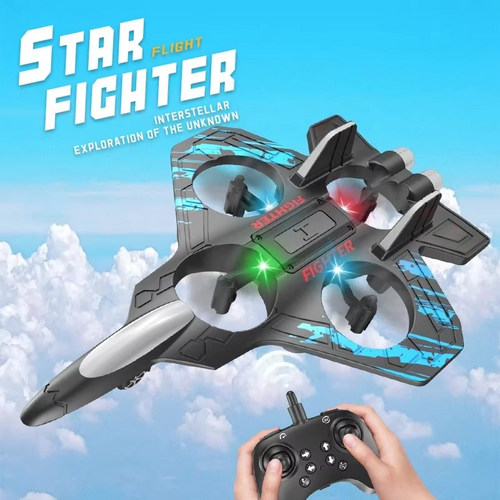 Remote Control Fighter Jet 2.4G remote control fighter electric foam glider stunt tumbling UAV hovering helicopter with LED lights aircraft model