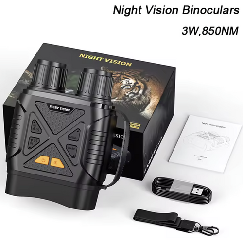 Zoom Night Vision Binoculars 4K Low Light Full Color Night Vision Binoculars Large Screen Ultra High Definition Infrared Outdoor Telescope