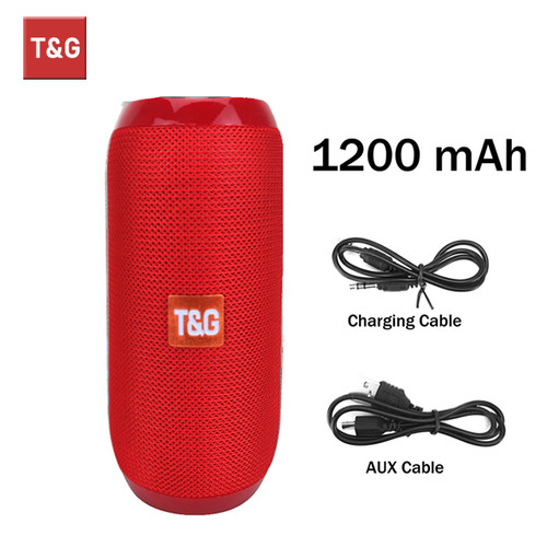 T&G Surround Sound Portable Speaker Bluetooth Speaker T&G TG117 Portable TWS Sound Box Waterproof Loudspeaker Outdoor Stereo Surround Speakers Support TF FM Radio