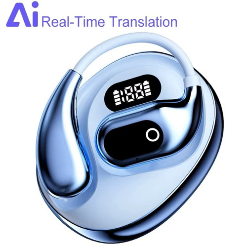 Ai Real-time Language Translator Earpiece Ai Two-Way Real time Translators Earphone 144 Languages Wireless Bluetooth Smart Voice Translator Headphones For Travel Business