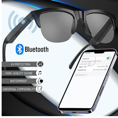 Bluetooth Audio Sunglasses Smart Bluetooth V5.3 Sunglasses Glasses Call Outdoor Sports Headphones HIFI Black Technology Anti-touch UV For Men And Women
