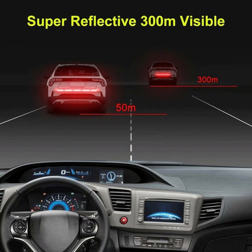 Reflective Car Rear Warning Sticker Car Sticker Reflective Warning Safety Tape Anti Collision Warning Reflective Sticker for Automobile Trunk Night Reflective