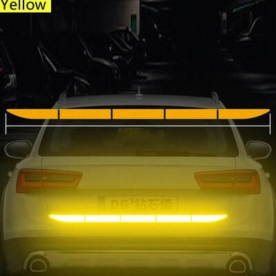 Reflective Car Rear Warning Sticker Car Sticker Reflective Warning Safety Tape Anti Collision Warning Reflective Sticker for Automobile Trunk Night Reflective