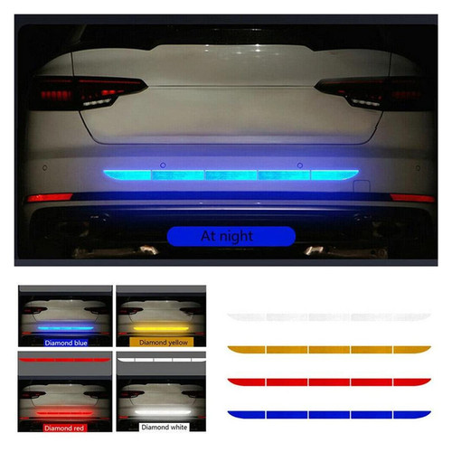 Reflective Car Rear Warning Sticker Car Sticker Reflective Warning Safety Tape Anti Collision Warning Reflective Sticker for Automobile Trunk Night Reflective