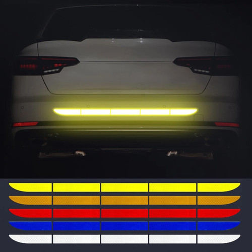 Reflective Car Rear Warning Sticker Car Sticker Reflective Warning Safety Tape Anti Collision Warning Reflective Sticker for Automobile Trunk Night Reflective