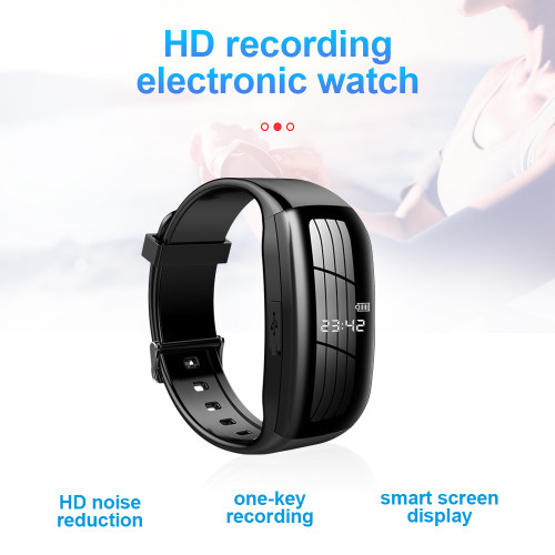 Video Cam Spy Watch Video Mini Camera Watch Audio Voice Recorder Bracelet USB Flash Driver Dictaphone Noise Reduce Sound Recording Wristband