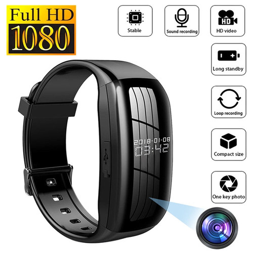 Video Cam Spy Watch Video Mini Camera Watch Audio Voice Recorder Bracelet USB Flash Driver Dictaphone Noise Reduce Sound Recording Wristband