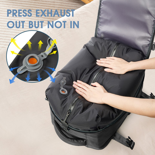 Flight-Approved Vacuum Compression Backpack Travel Bag for Men Large Capacity Backpack Business Laptop Backpack Women Men Expandable Backpack School Bag