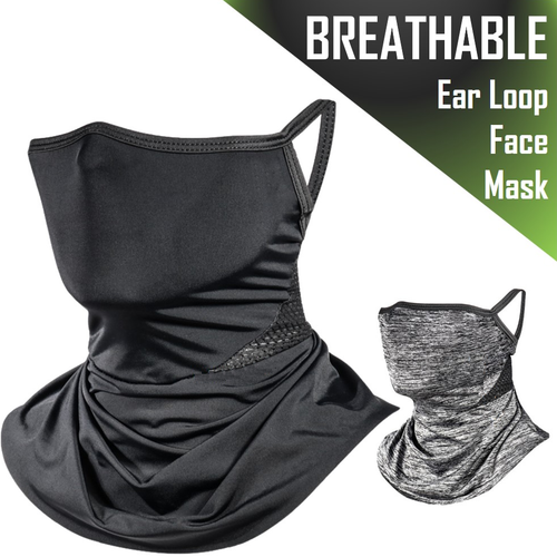 Hiking and Cycling Scarf Mask Ear Hanging Mask Ice Silk Riding Triangle Headscarf Cycling Equipment Face Cover Mask Breathable Outdoor Sports Nylon Cool Mask