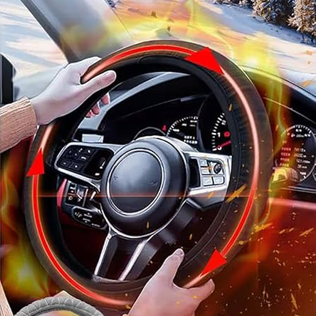 Heated Car Steering Wheel Cover Comfortable 12V Heated Steering Wheel Cover Winter Anti-slip Car Heating Hand Warmer Warm Steering Wheel Heater Car Accessories