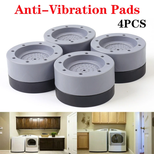 Noise-reducing Washing Machine Feet 4Pcs Anti Vibration Feet Pads Rubber Legs Slipstop Silent Skid Raiser Mat for Washing Machine Support Dampers Stand Accessories Anti-slip