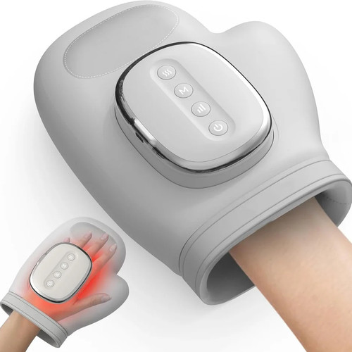 Hand Massager with Vibration and Heat Cordless Hand Massager with Heat and Compression Electric Portable Wrist & Finger Massager 5-Level Adjustable Pressure Best Gift Air Compression