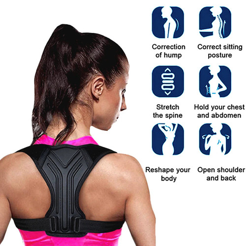Back Shoulder Posture Corrector Belt Adjustable Back Shoulder Posture Corrector Belt Clavicle Spine Support Reshape Your Body Home Office Sport Upper Back Neck Brace