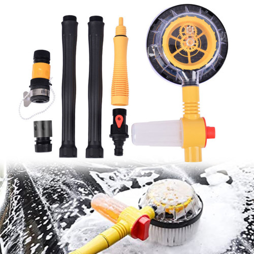 Rotating Car Wash Brush Cars Rotary Wash Brush Kit 360 Degree Automatic Rotating Adjustable Dip Wash Brush High Pressure Washer For Vehicle Cleaning