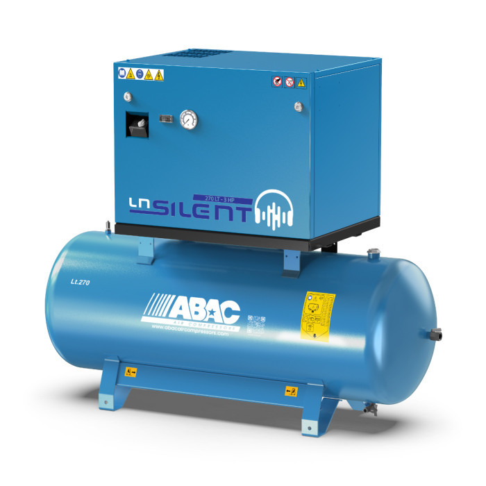 ABAC LN1 SILENT B5900B 270 TD5.5HP  270Ltr 3 Phase Air Compressor
