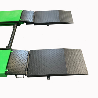 Mid rise scissor lift low profile run up ramps