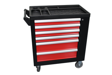 Tool Box, 6 Drawer Roller, Includes 155 Tools
