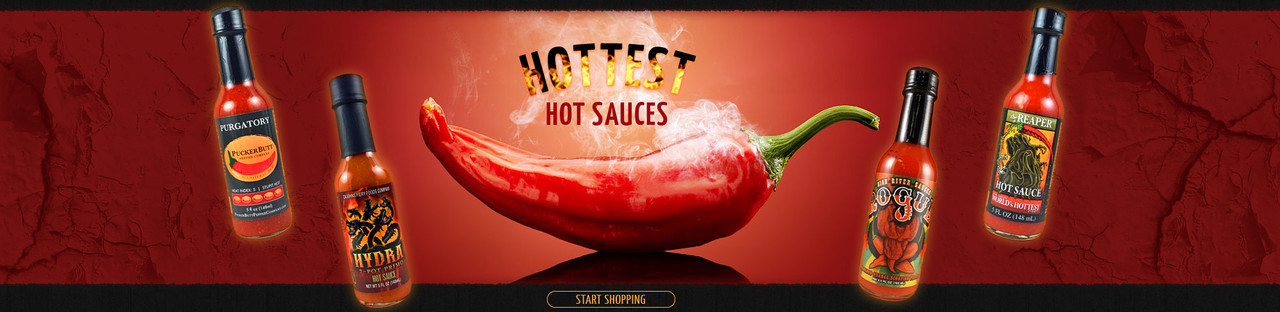 HOTTEST SAUCES AT HOTSAUCE.COM - FREE SHIPPING AND FREE GIFT OVER $69! 