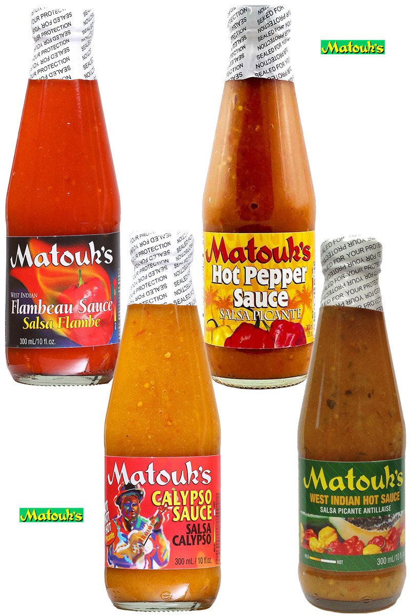 Matouk's West Indian Hot Sauces 4 Pack