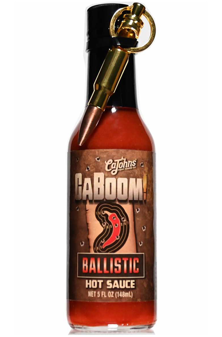 Caboom! Ballistic Hot Sauce with Bullet Keychain