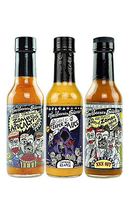 Torchbearer Zombie and Reaper Garlic Hot Sauce 3 Pack
