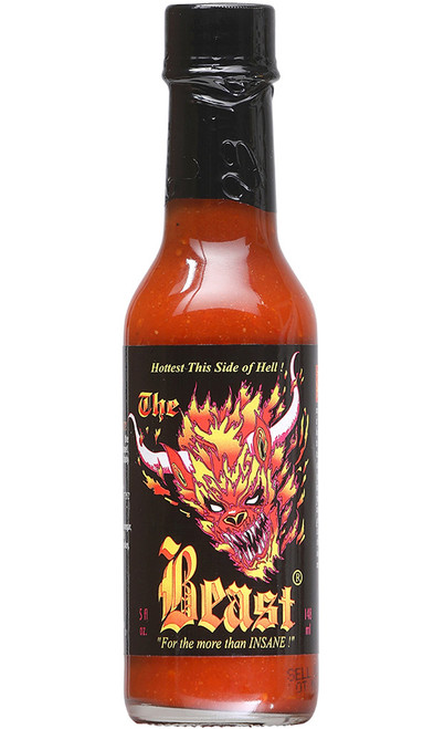 The Beast Hot Sauce, Hottest This Side Of Hell, 5oz.