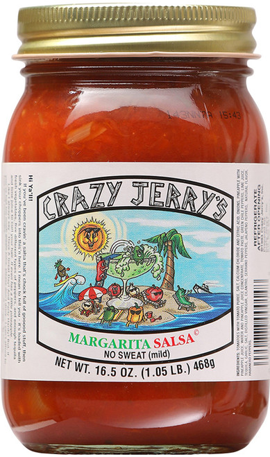 Crazy Jerry's Margarita No Sweat Mild Salsa, 16.5oz.