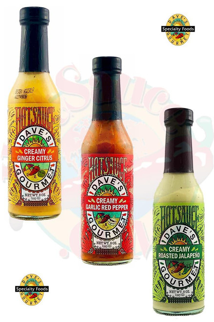 Dave's Gourmet Creamy Hot Sauce Gift Pack, 3/8oz.