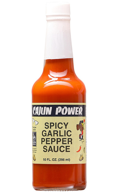 Cajun Power Spicy Garlic Pepper Sauce, 10oz.
