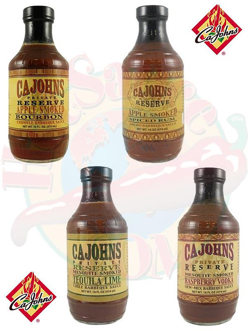 CaJohn's BBQ Sauces Variety 4 Pack, 4/16oz.