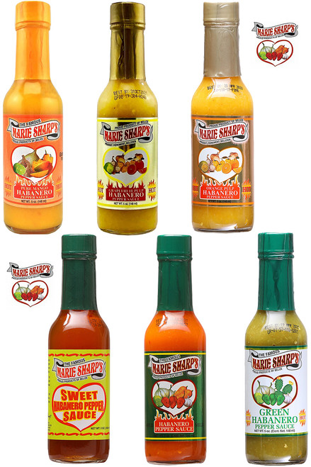Marie Sharp's Milder Hot Sauce Gift Set, 6/5oz. Marie Sharp's Milder Hot Sauce Gift Set, 6/5oz.