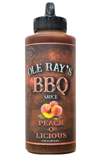 Ole Ray's Peach-A-Licious Barbecue Sauce, 15.80oz.