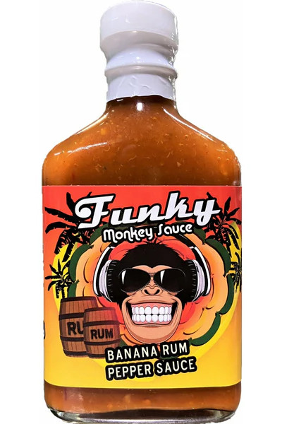 Funky Monkey Banana Rum Pepper Sauce, 5.7oz.